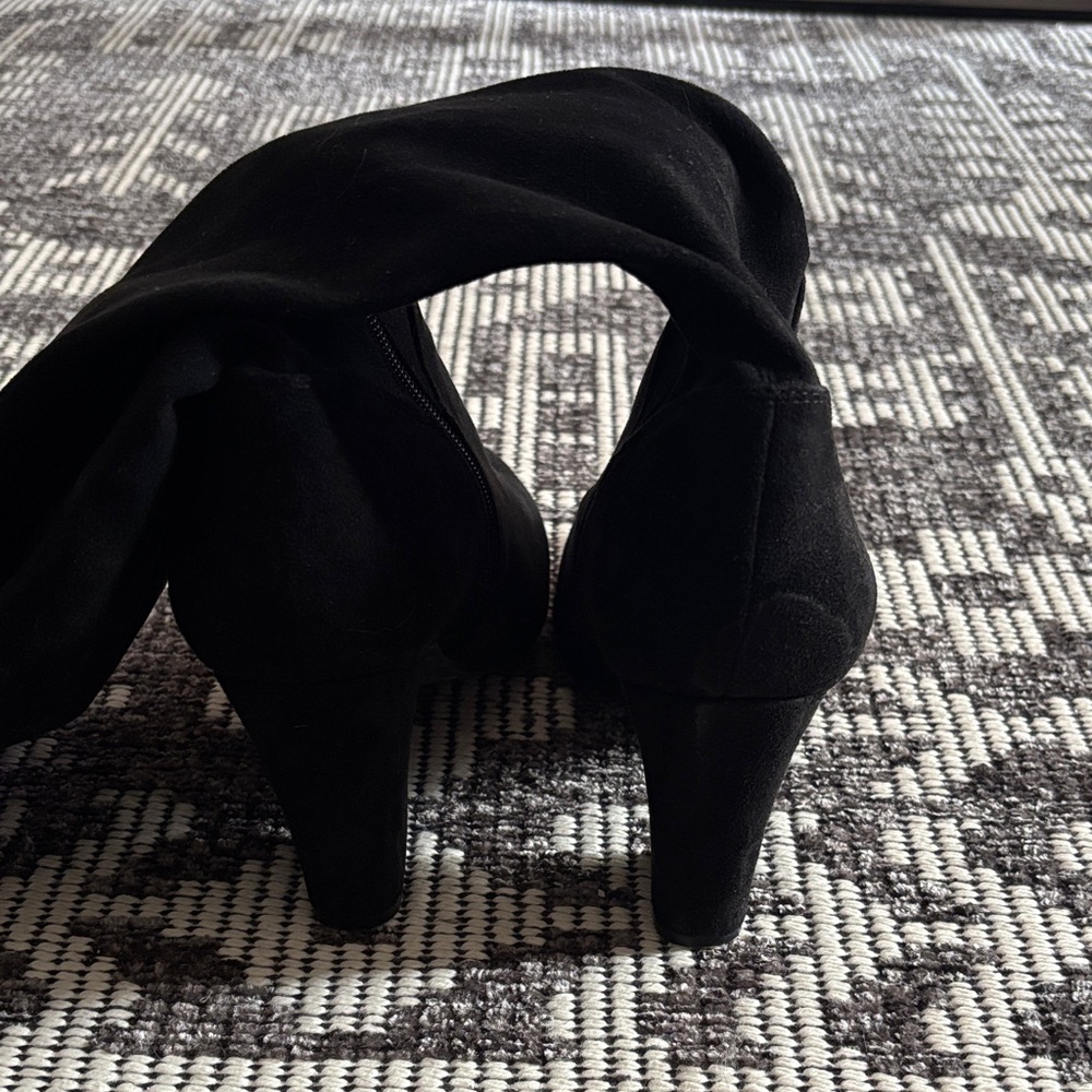 Call It Spring Black Over-the-Knee Boots - Picture 3 of 4